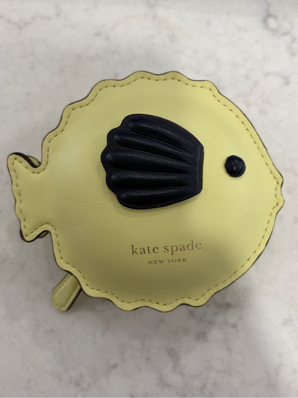 kate spade Yellow Fish Coin Pouch with Black Accent